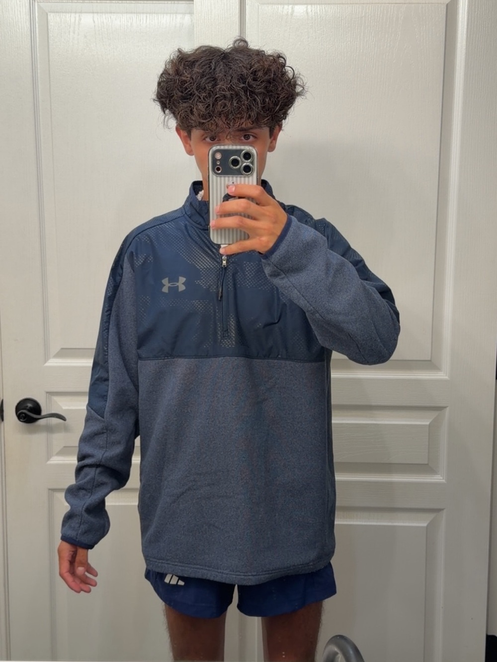 Under Armour Men's Dark Navy Half-Zip Fleece Pullover